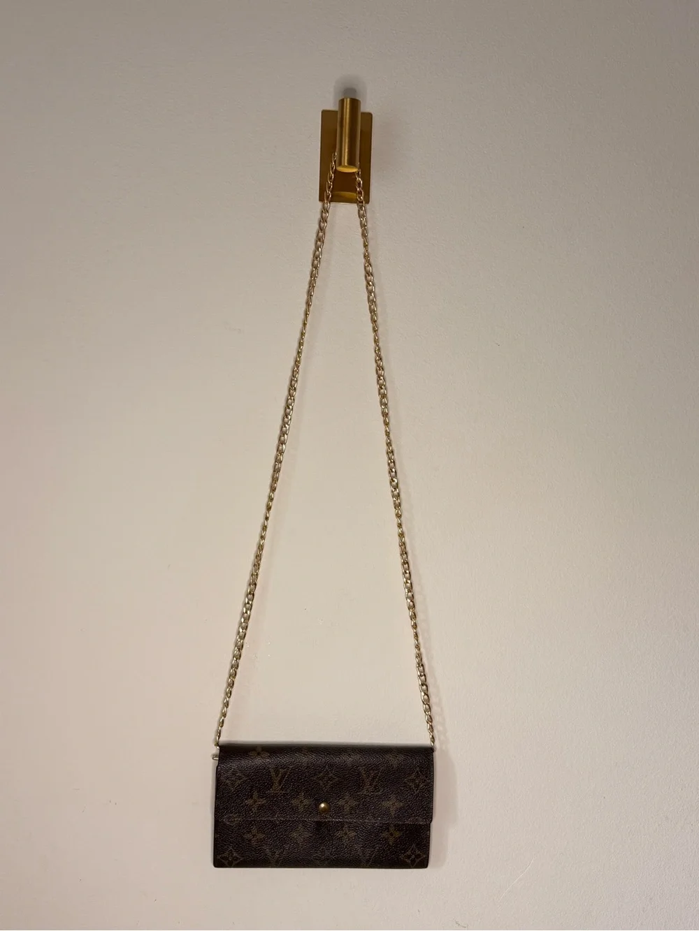 Louis Vuitton Monogram Canvas Wallet Clutch - Brown/Goldi Vintage